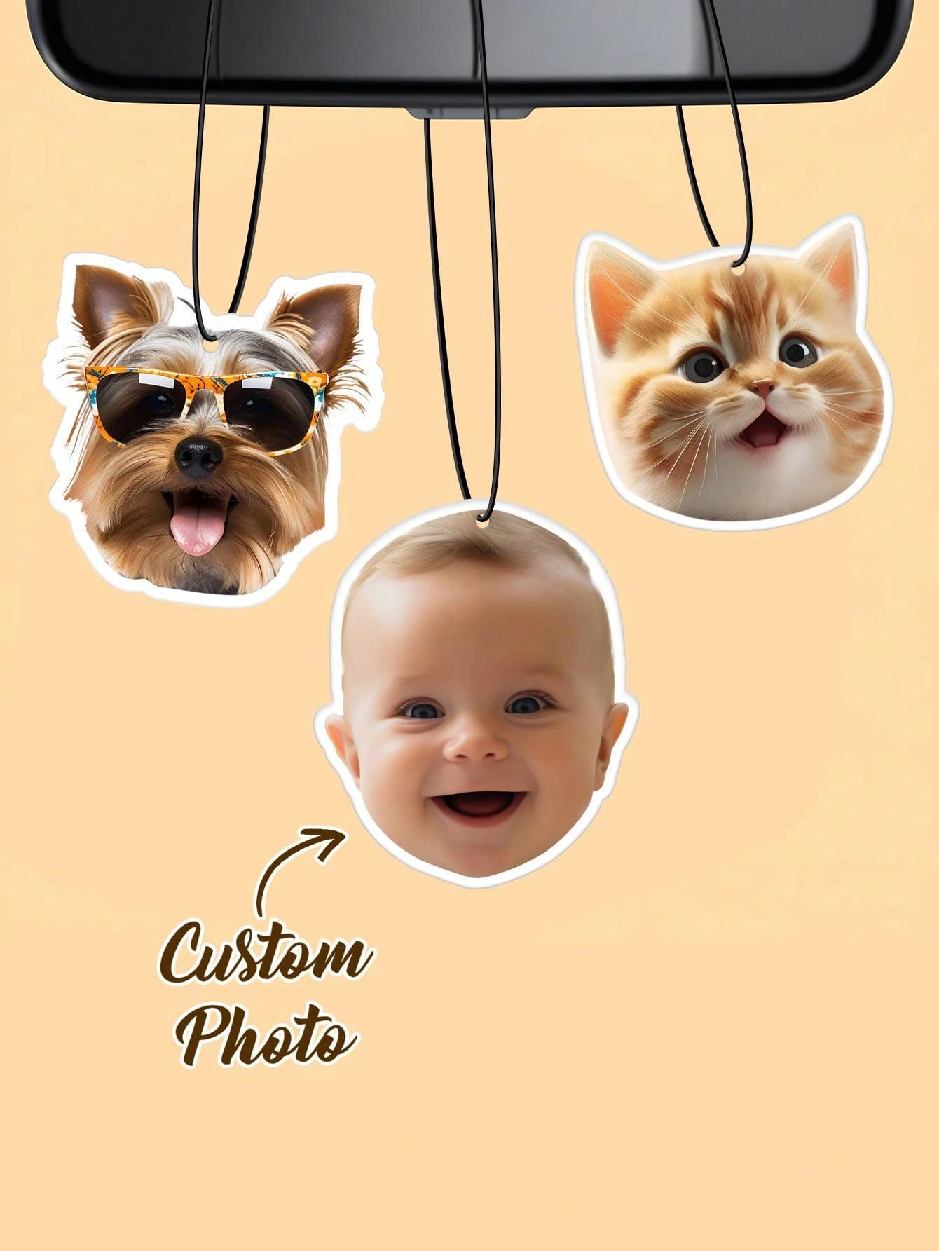Car Accessories Walmart - Custom Photo Car Air Freshener Double