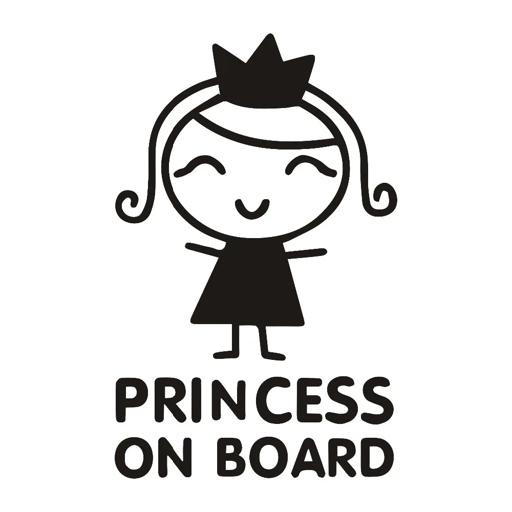 Car Accessories For Baby - Car Stickers Personality Princess on Board