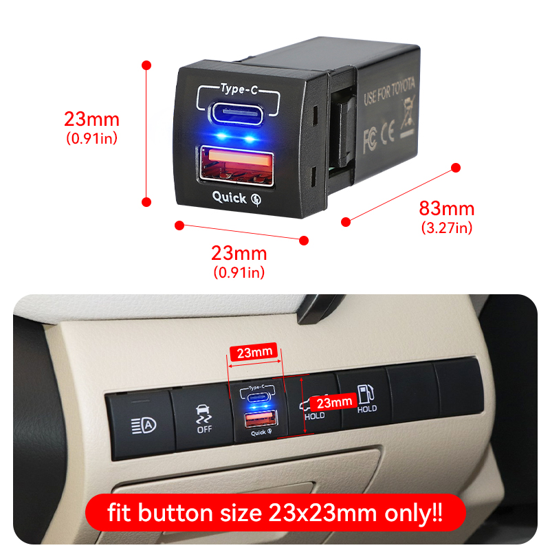 48W Fast Charger QC3.0 USB Typ - Car Accessories Qc ulasan dan harga