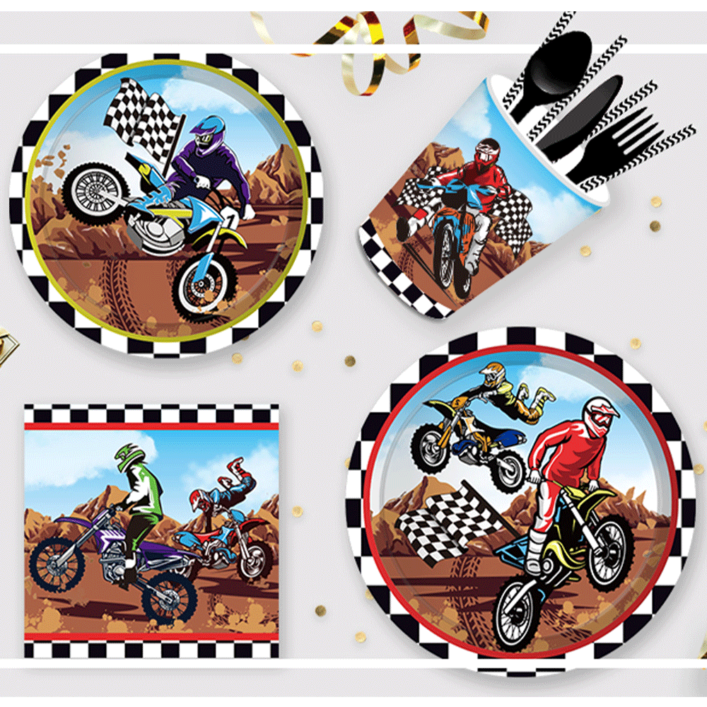 Motorcycle Theme Happy Birthda - Car Accessories Banner ulasan dan harga