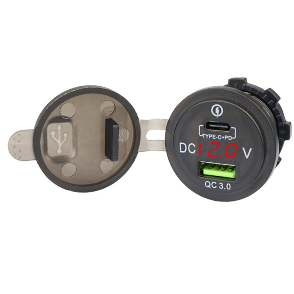 LED Outlet QC 3.0 Socket Voltm - Car Accessories Qc ulasan dan harga