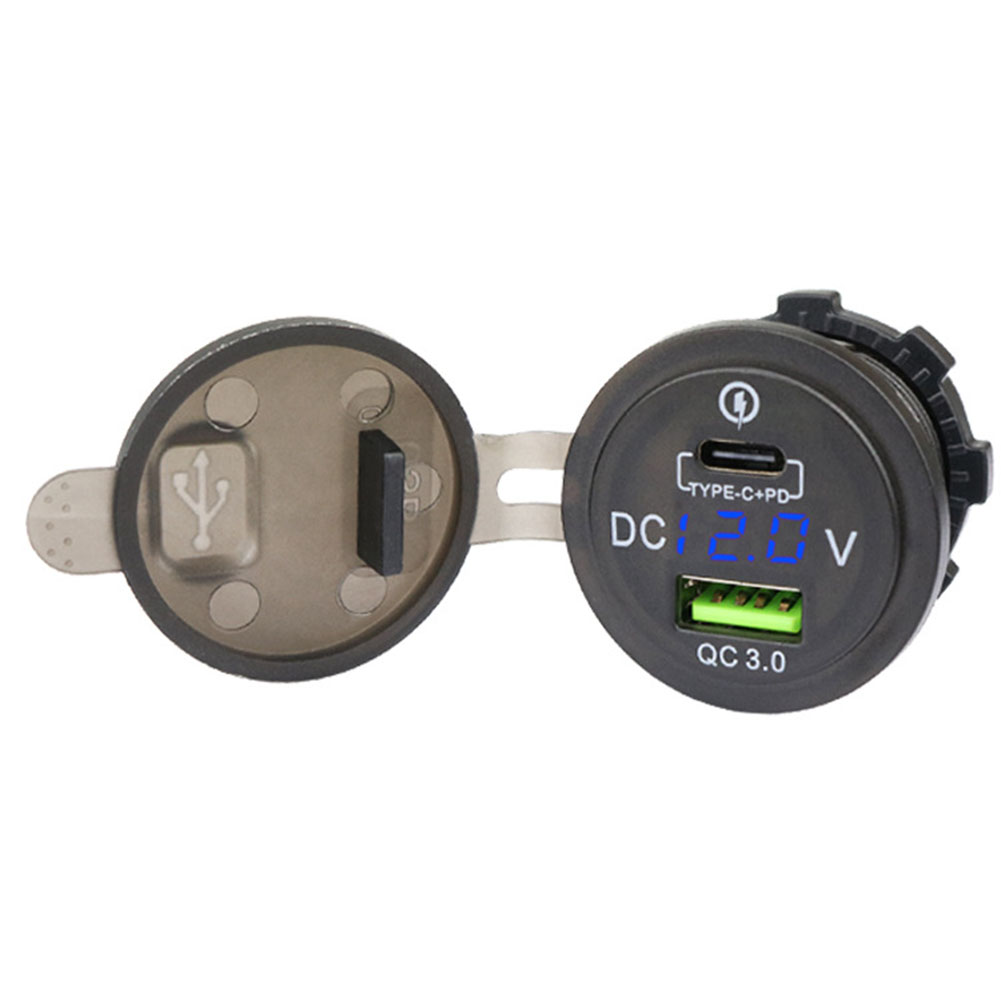 LED Outlet QC 3.0 Socket Voltm - Car Accessories Qc ulasan dan harga