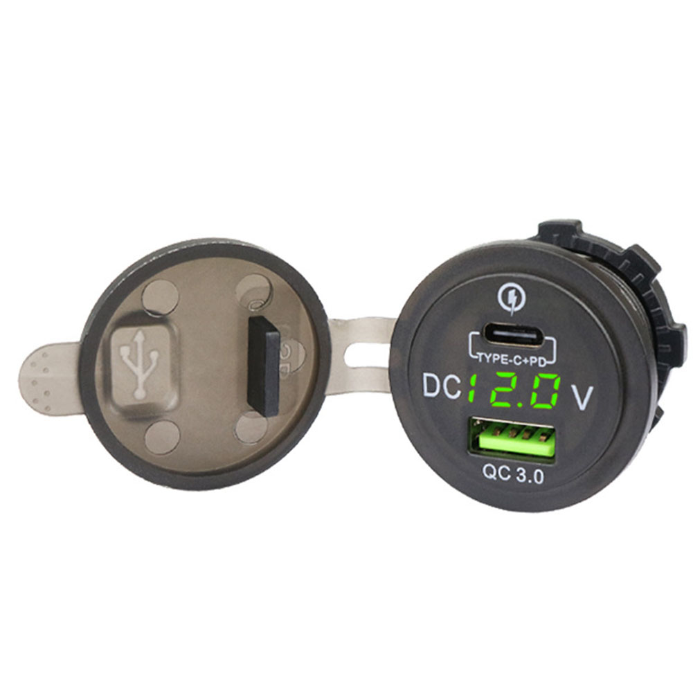 LED Outlet QC 3.0 Socket Voltm - Car Accessories Qc ulasan dan harga