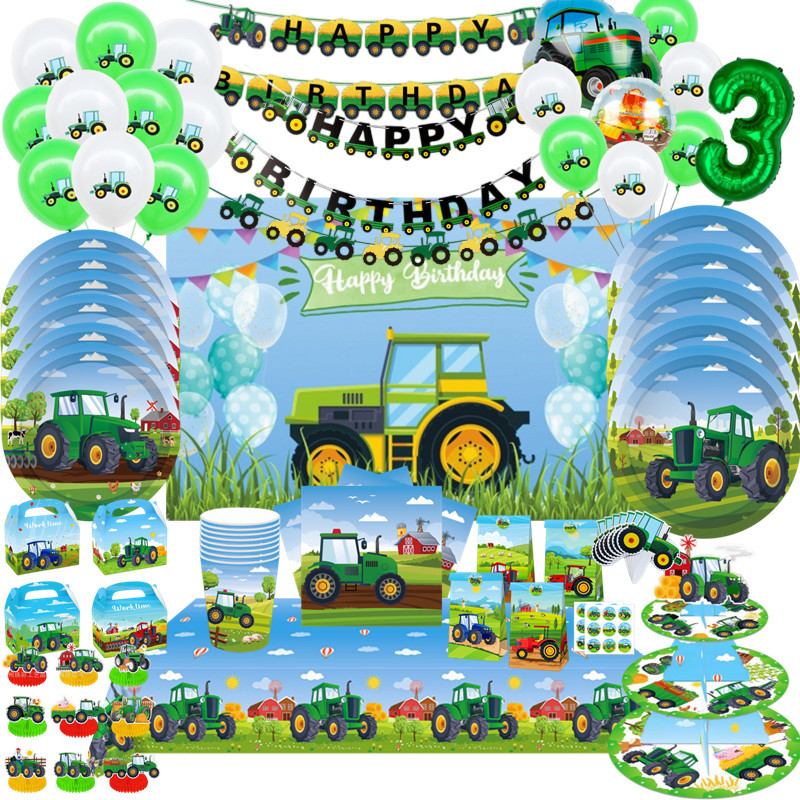 Green Farm Tractor Theme Dispo - Car Accessories Banner ulasan dan harga