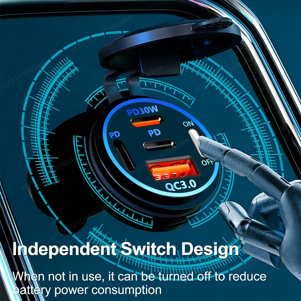 12V QC3.0 USB-C Outlet Socket  - Car Accessories Qc ulasan dan harga