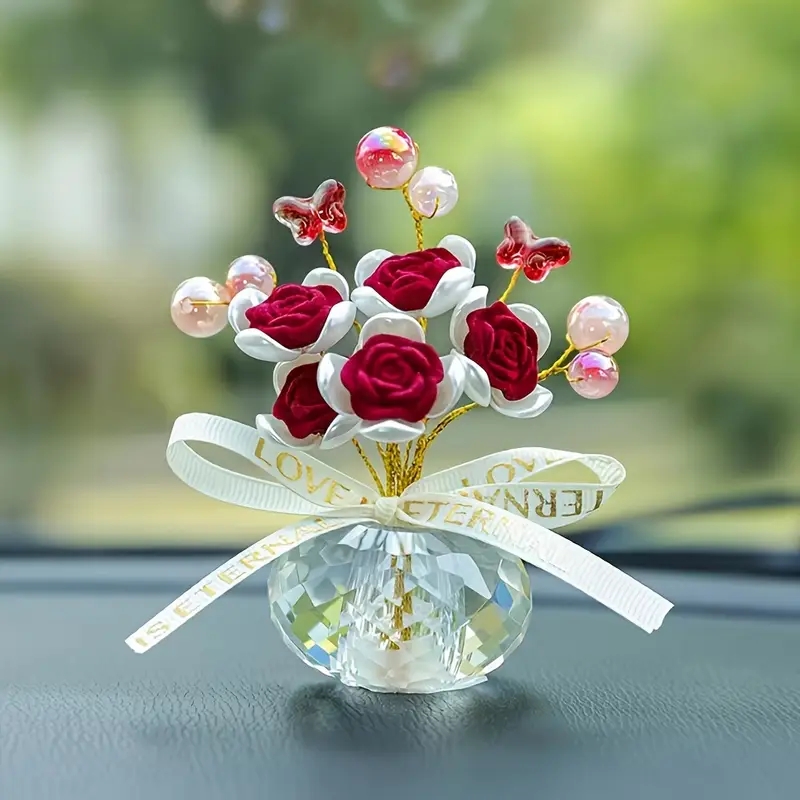 1PC Crystal Glass Rose Dashboa - Car Accessories Walmart ulasan dan harga