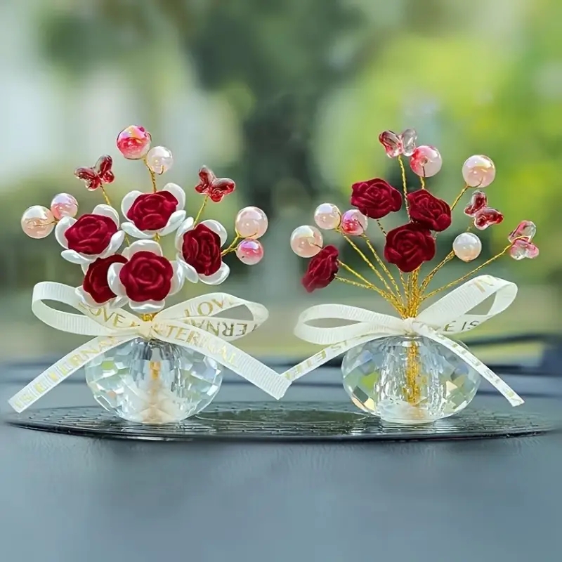 1PC Crystal Glass Rose Dashboa - Car Accessories Walmart ulasan dan harga