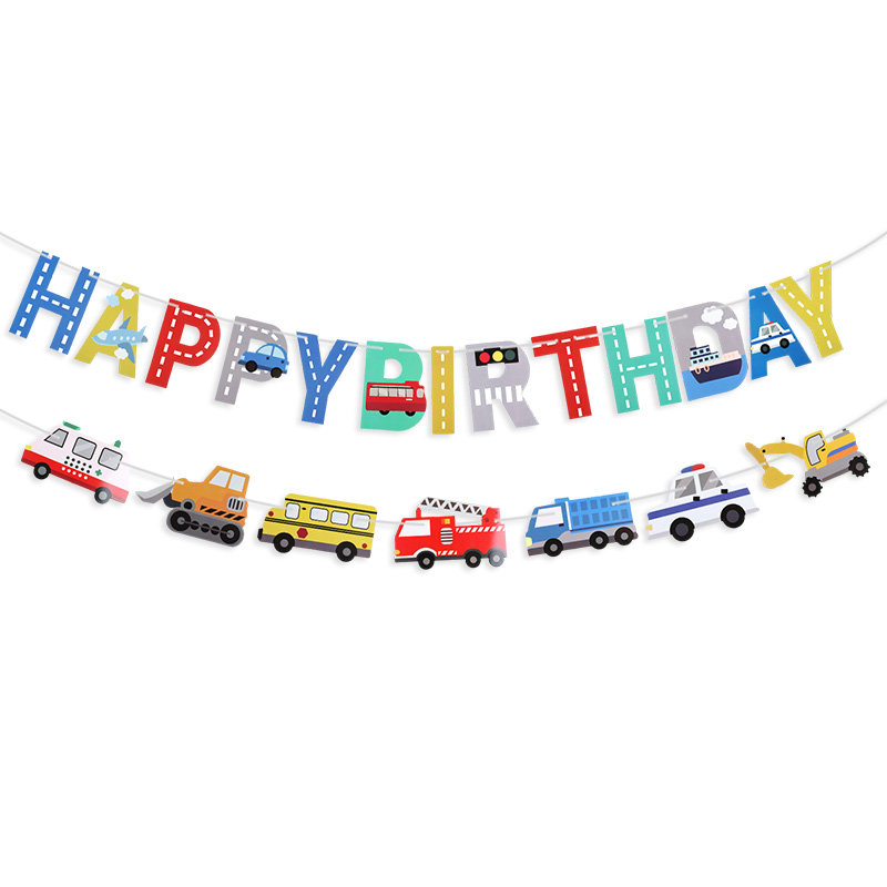 Cartoon Car Happy Birthday Ban - Car Accessories Banner ulasan dan harga