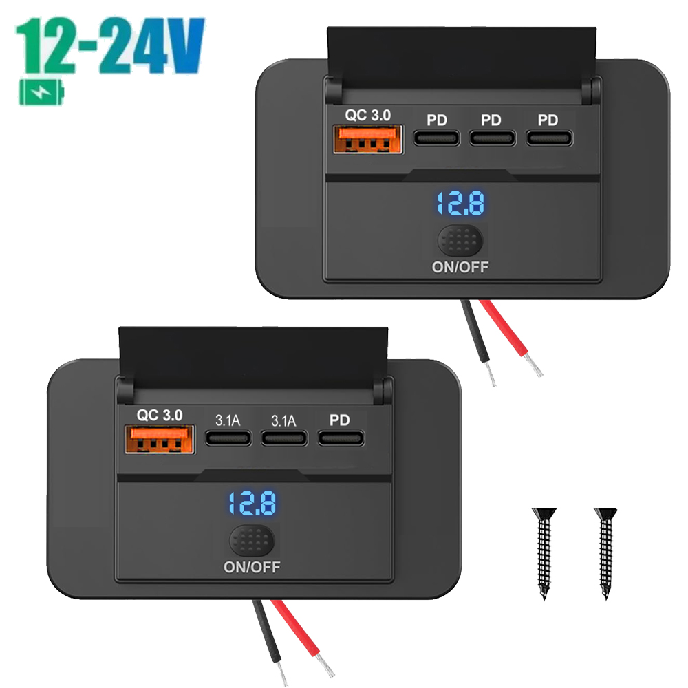 2025 4 Ports 12V RV USB Outlet - Car Accessories Qc ulasan dan harga
