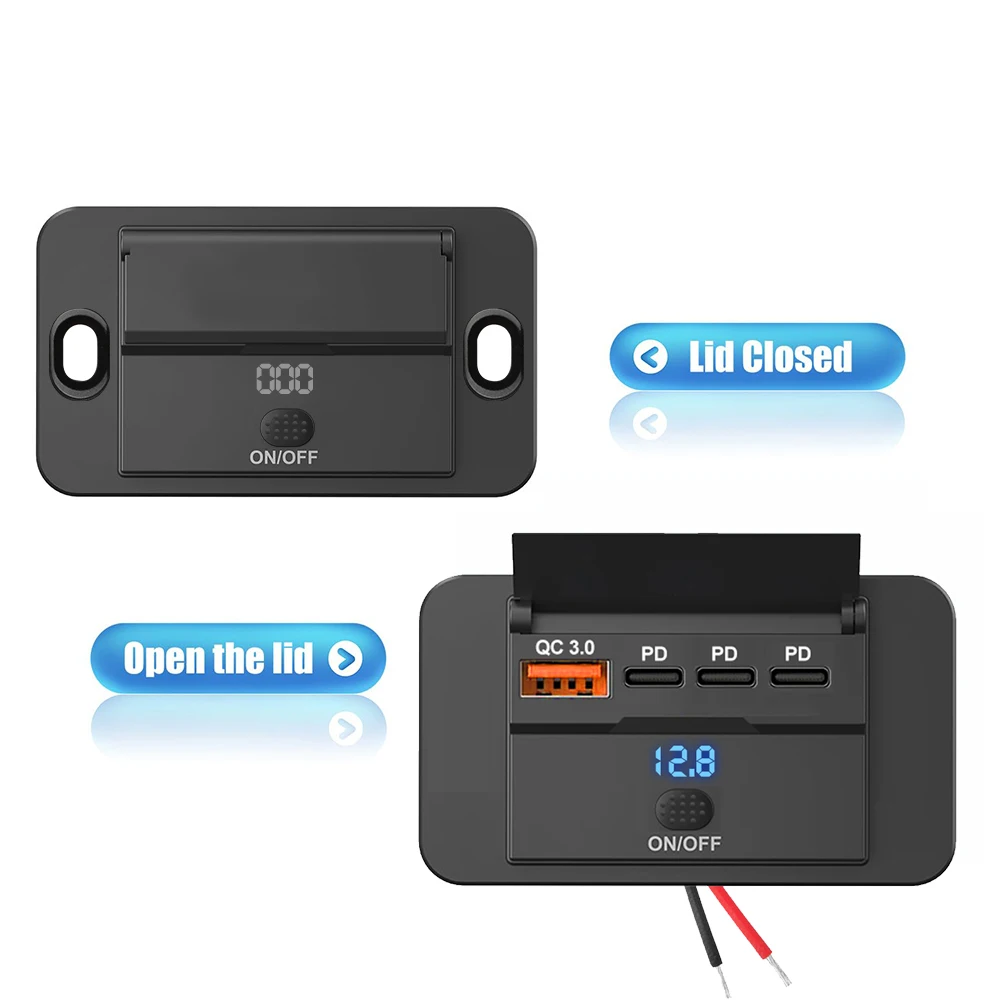 2025 4 Ports 12V RV USB Outlet - Car Accessories Qc ulasan dan harga