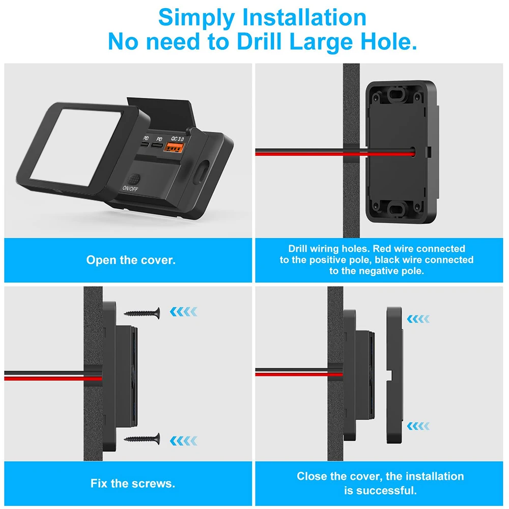 2025 4 Ports 12V RV USB Outlet - Car Accessories Qc ulasan dan harga