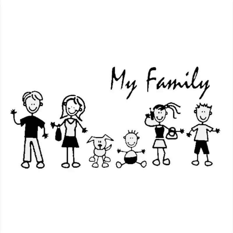 Car Sticker Family Stick Figur - Car Accessories For Baby ulasan dan harga