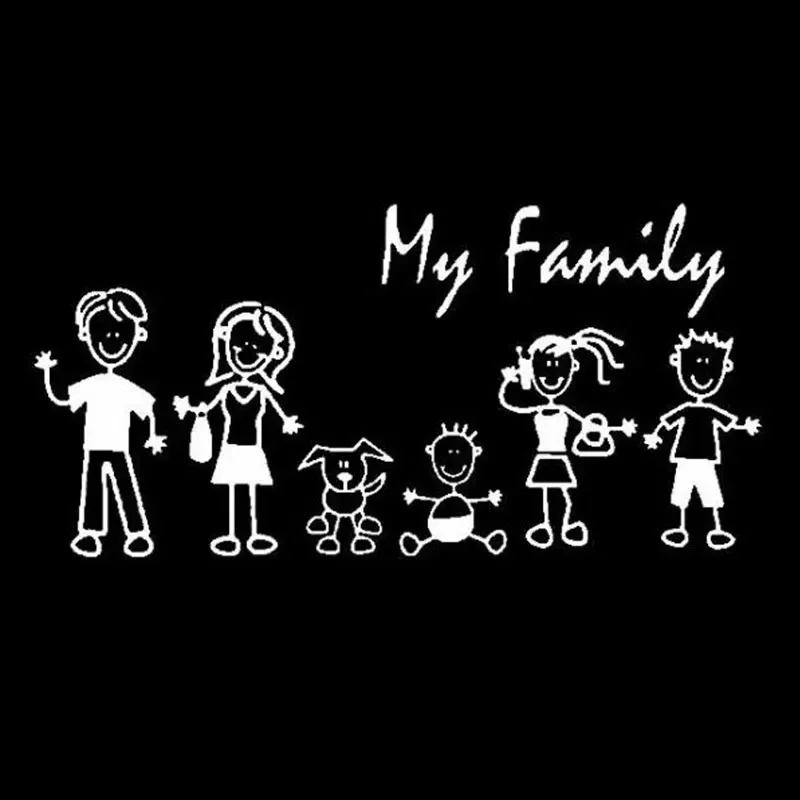 Car Sticker Family Stick Figur - Car Accessories For Baby ulasan dan harga