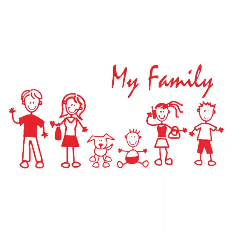 Car Sticker Family Stick Figur - Car Accessories For Baby ulasan dan harga