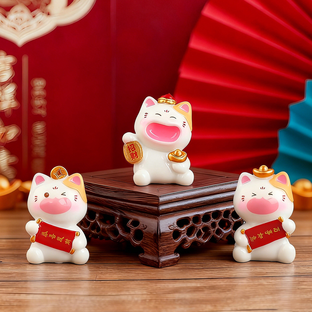 6Pcs Mini Lucky Cat Ornaments  - Car Accessories Walmart ulasan dan harga