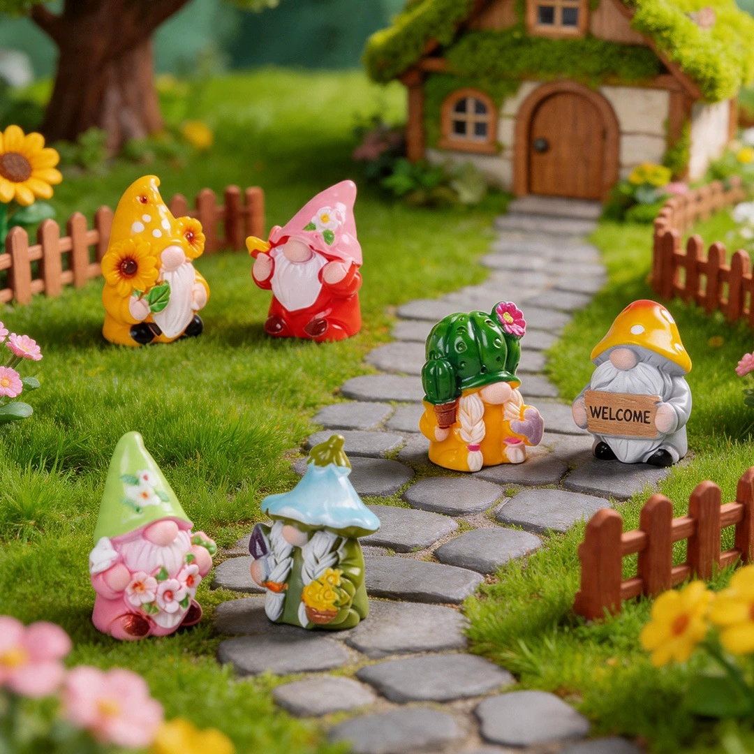 Mini 6Pcs Gnome Figurines Resi - Car Accessories Walmart ulasan dan harga