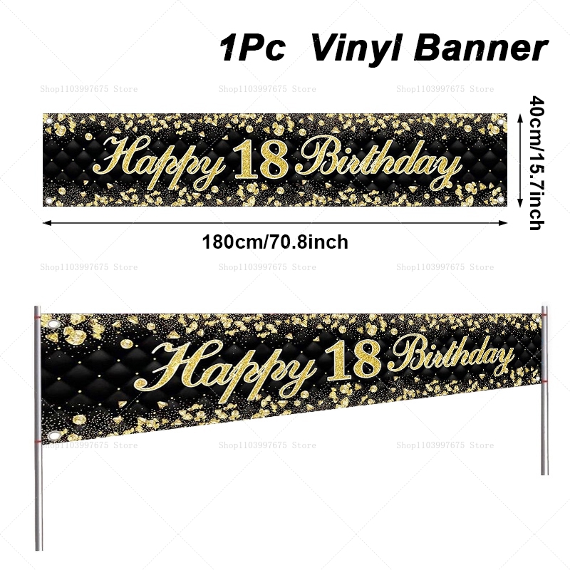 Happy 18th Birthday Banner Dec - Car Accessories Banner ulasan dan harga