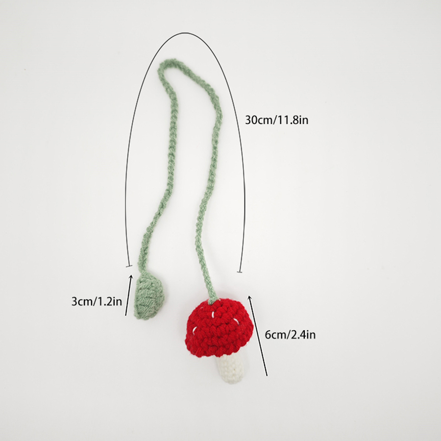 Handmade Crochet Red Mushroom  - Car Accessories Walmart ulasan dan harga