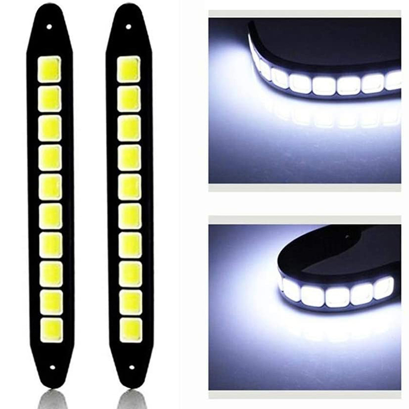 1/2pcs DRL COB Car LED Daytime - Car Accessories For Road Trip ulasan dan harga