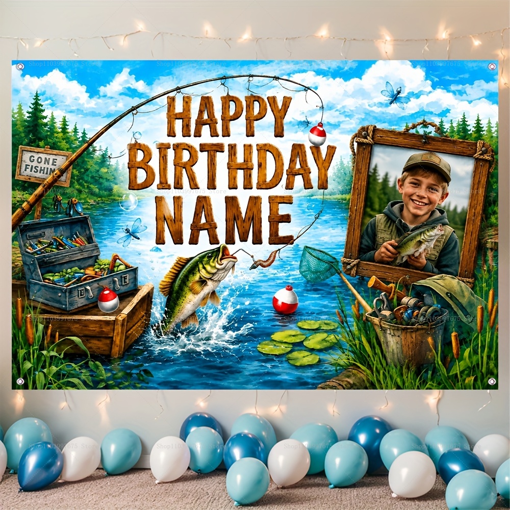 Custom Name Photo fishing-them - Car Accessories Banner ulasan dan harga
