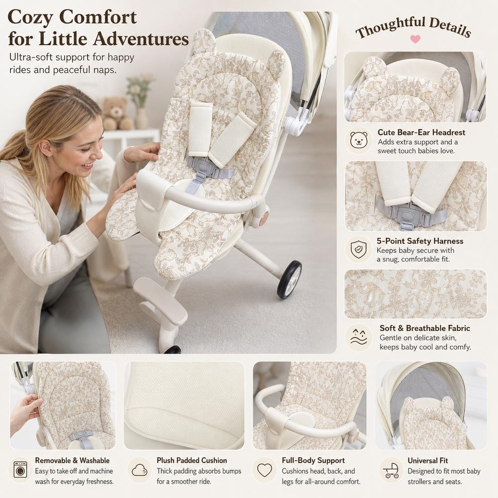 Baby Stroller Seat Cushion Sof - Car Accessories For Baby ulasan dan harga