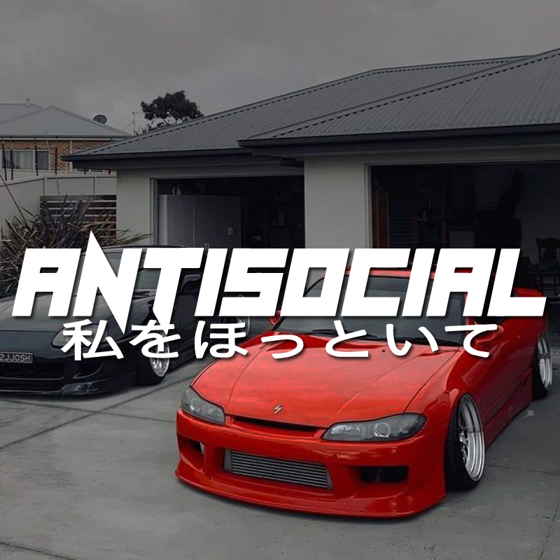 JDM Style 'ANTISOCIRL' Vinyls  - Car Accessories Banner ulasan dan harga