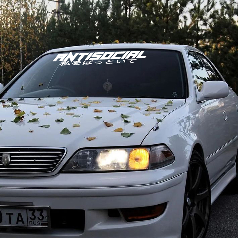 JDM Style 'ANTISOCIRL' Vinyls  - Car Accessories Banner ulasan dan harga