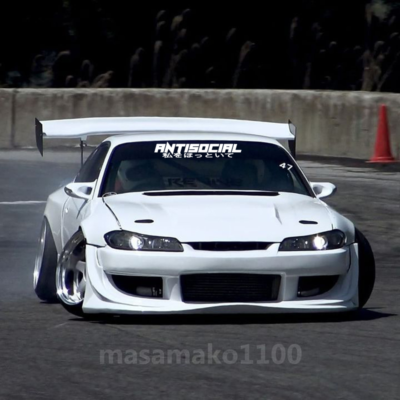 JDM Style 'ANTISOCIRL' Vinyls  - Car Accessories Banner ulasan dan harga
